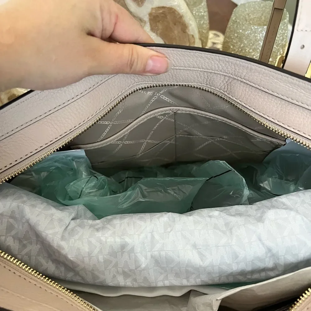 Michael Kors soft pink LG soft leather tote